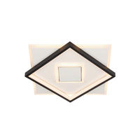 LED-DECKENLEUCHTE Richmond 35/35/6 cm   - Schwarz/Weiß, LIFESTYLE, Kunststoff/Metall (35/35/6cm) - Novel