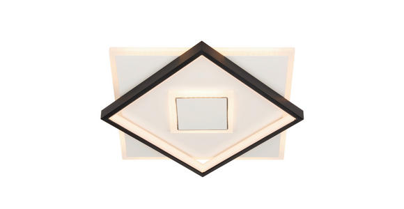 LED-DECKENLEUCHTE Richmond 35/35/6 cm  - Schwarz/Weiß, LIFESTYLE, Kunststoff/Metall (35/35/6cm) - Novel