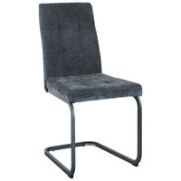 STUHL - Dunkelgrau/Schwarz, MODERN, Textil/Metall (43/92/56cm) - MID.YOU