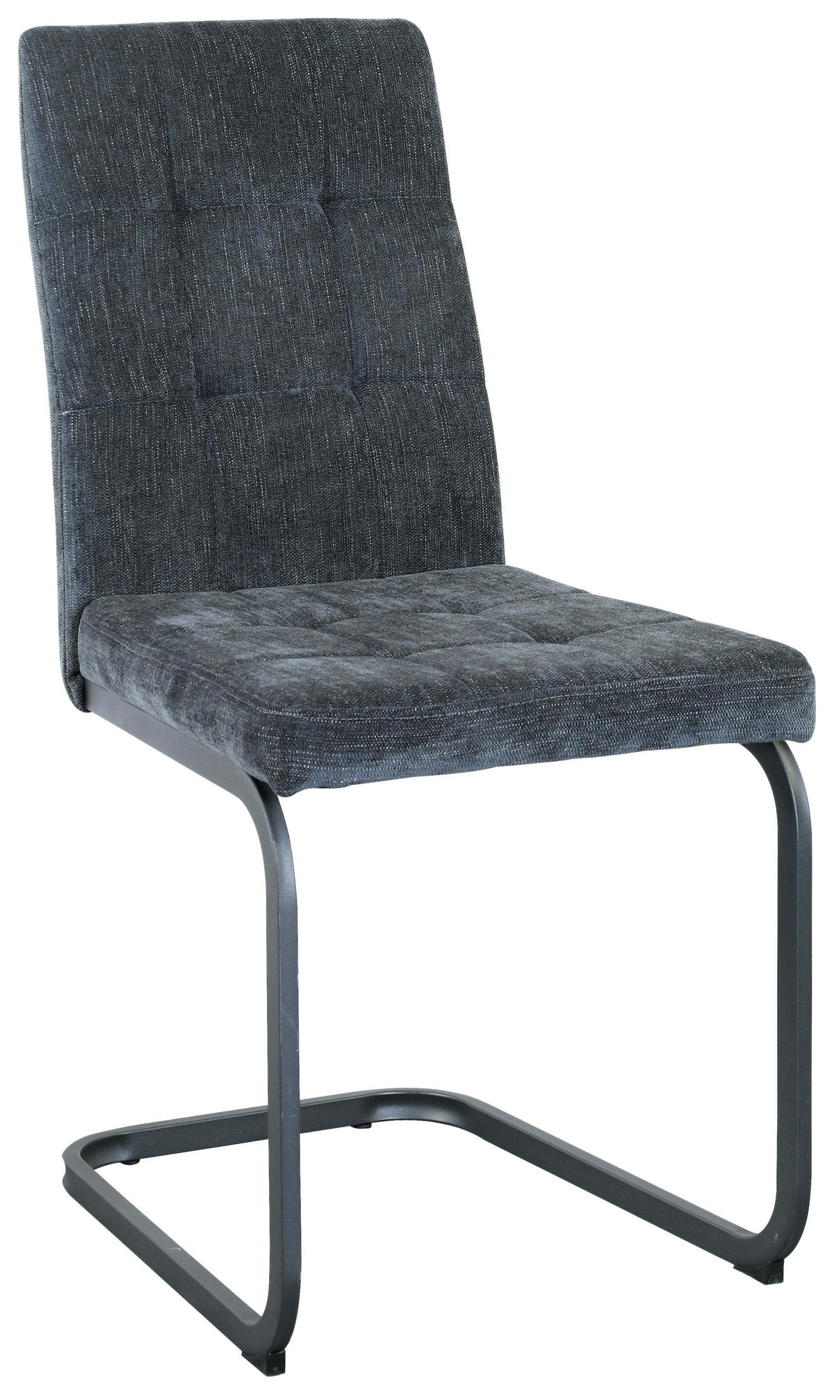 STUHL - Dunkelgrau/Schwarz, MODERN, Textil/Metall (43/92/56cm) - MID.YOU