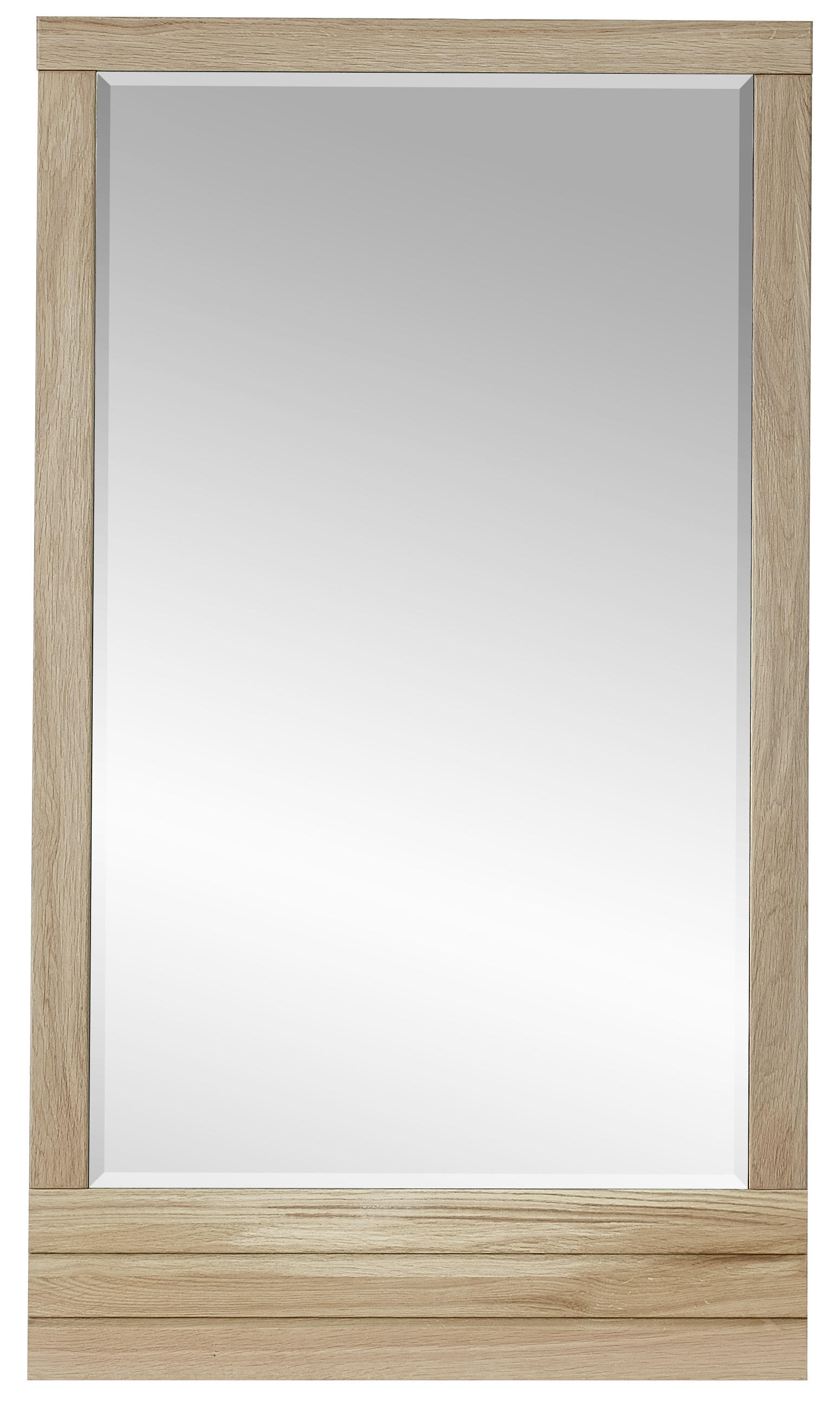 WANDSPIEGEL Wildeiche Eichefarben - Eichefarben, Natur, Glas/Holz (60/116/3cm)