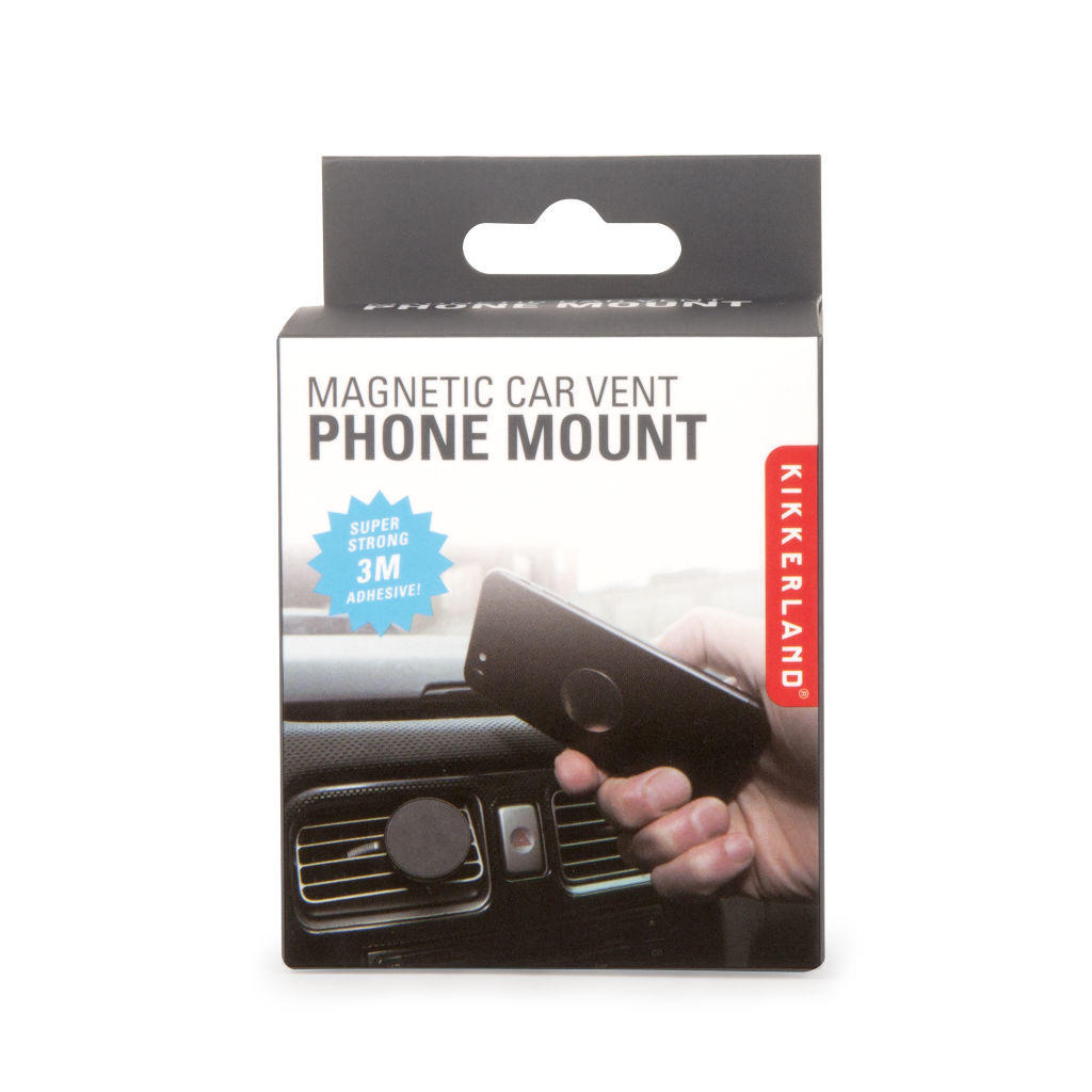 NOSILEC ZA TELEFON - črna, Basics, kovina/umetna masa (6,5/4,1/9,5cm) - Kikkerland