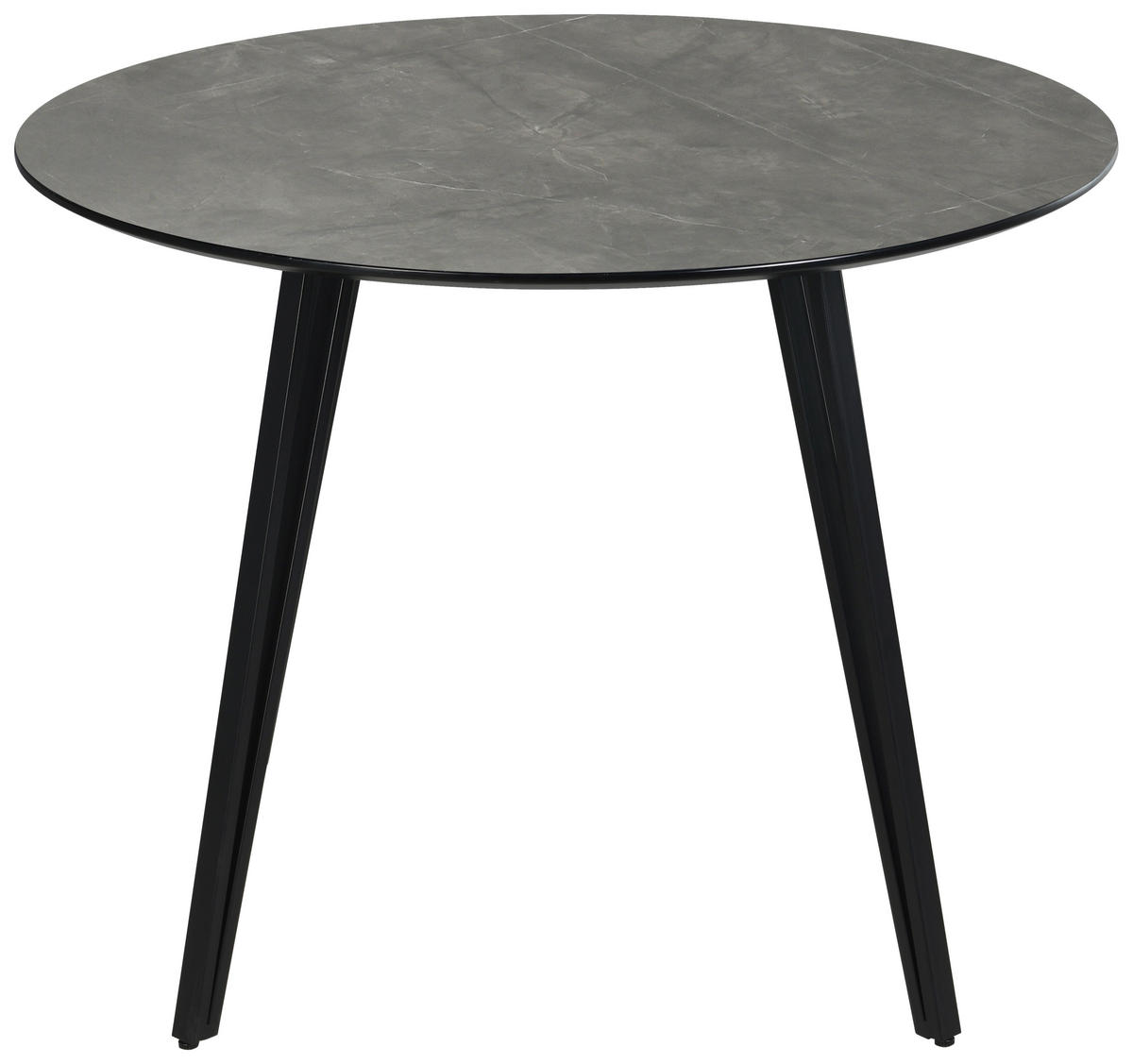 ESSTISCH in Metall, Holzwerkstoff 100/100/75 cm  - Schwarz/Grau, Design, Holzwerkstoff/Metall (100/100/75cm) - Boxxx