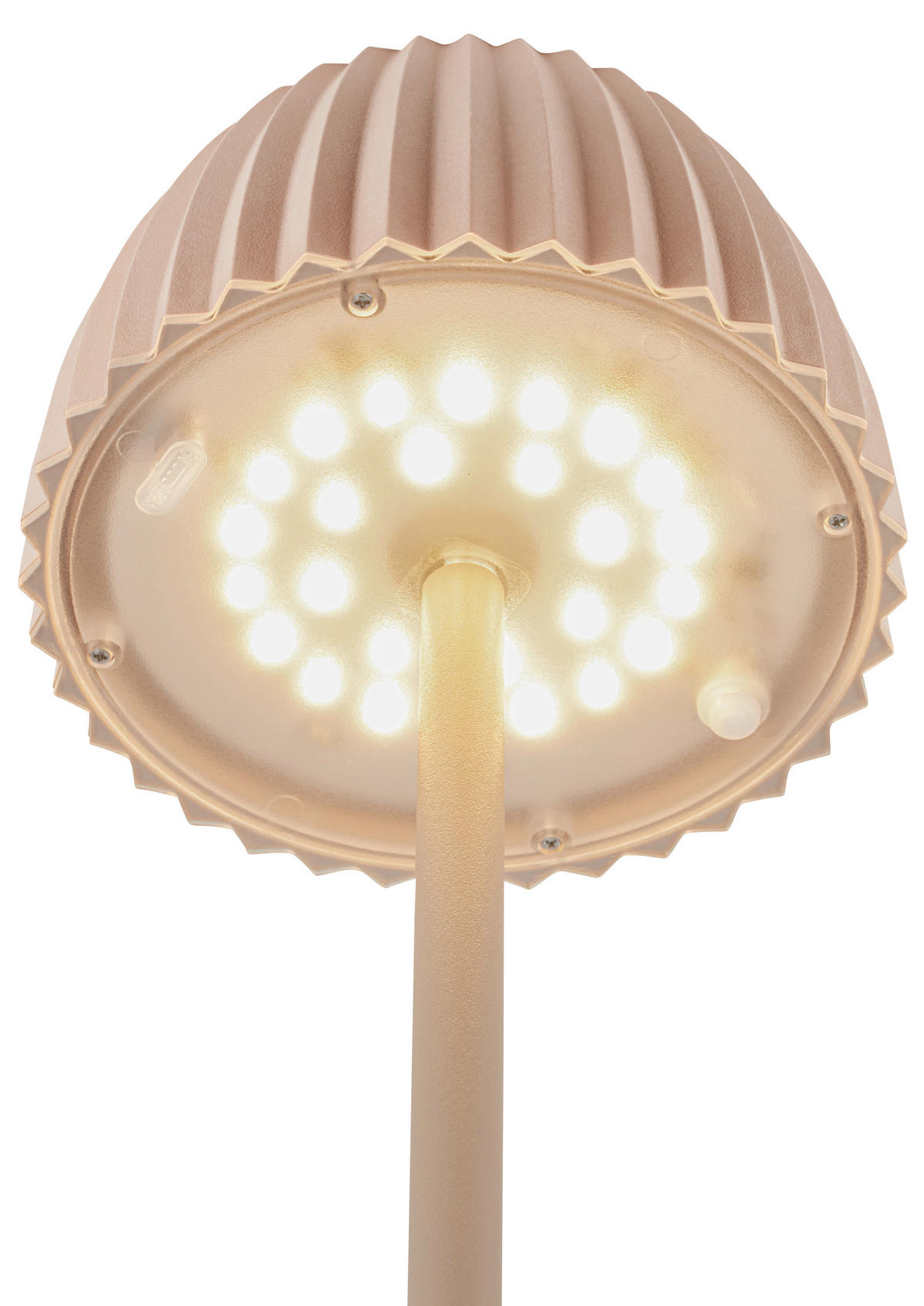 AKKU-STEHLEUCHTE Riffle 19/123,5 cm  - Beige, Basics, Kunststoff/Metall (19/123,5cm)