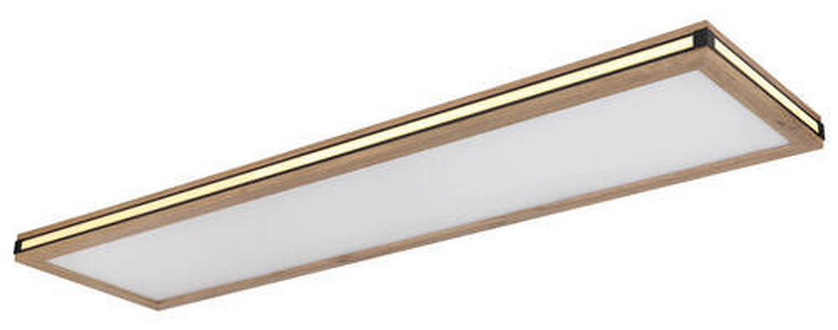 STROPNA LED-SVETILKA   //3000 K/230 V/ - črna/bela, Natur, kovina/umetna masa (120/30/7,5cm) - Globo