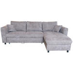 ECKSOFA Braun Flachgewebe Zierkissen, Rückenkissen, Bettkasten, Schlaffunktion, Rücken echt, Liegefläche im Originalstoff  - Schwarz/Cappuccino, KONVENTIONELL, Textil/Metall (252/162cm) - Carryhome