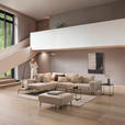 ECKSOFA in Leinwand Naturfarben  271/318 cm  - Schwarz/Naturfarben, Design, Textil/Metall (271/318cm) - Emilio Belluti