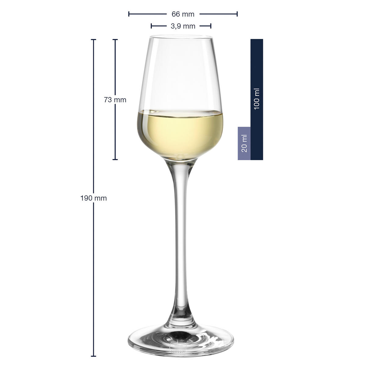 DIGESTIFGLAS Tivoli 20 ml  - Klar, Basics, Glas (6,6/19/6,6cm) - Leonardo