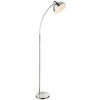 BÖJD LAMPA Leana 50/23/155 cm    - vit/nickelfärgad, Trend, metall (50/23/155cm) - Globo