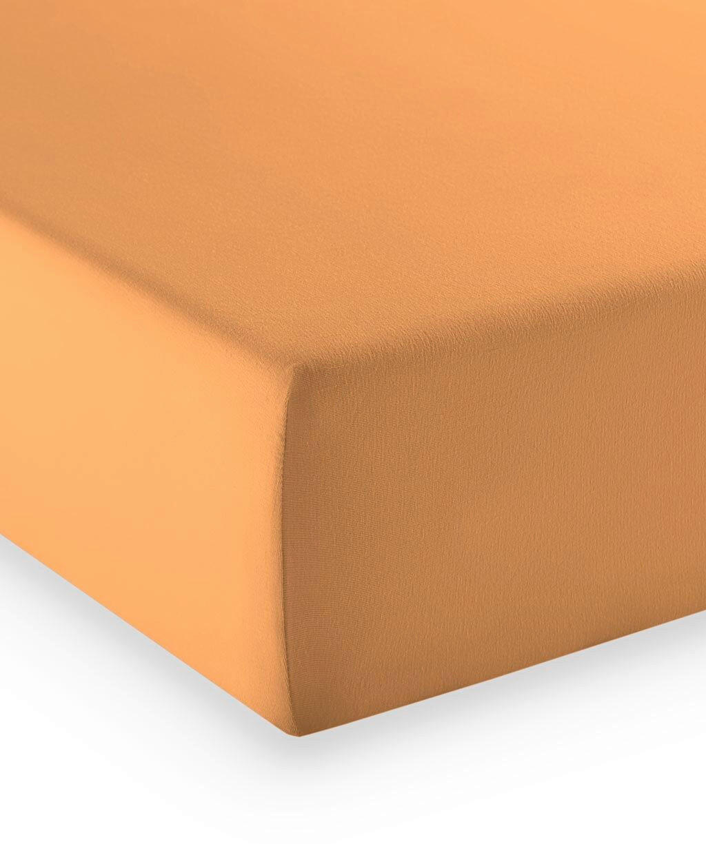 BOXSPRING-FIXLEINTUCH - Aprikose, Basics, Textil (90-100/200-210cm) - Fleuresse