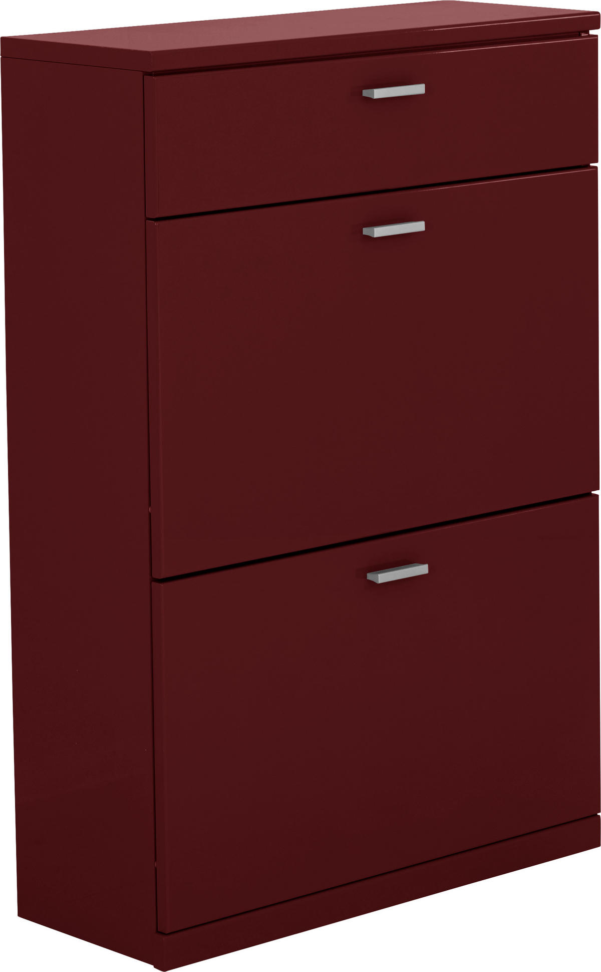 SCHUHSCHRANK  in 75/112,7/29,5 cm  - Edelstahlfarben/Dunkelrot, Design, Holzwerkstoff/Metall (75/112,7/29,5cm) - Invivus