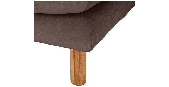 ECKSOFA  in Chenille Braun  162/276 cm  - Buchefarben/Braun, KONVENTIONELL, Holz/Textil (162/276cm) - Carryhome