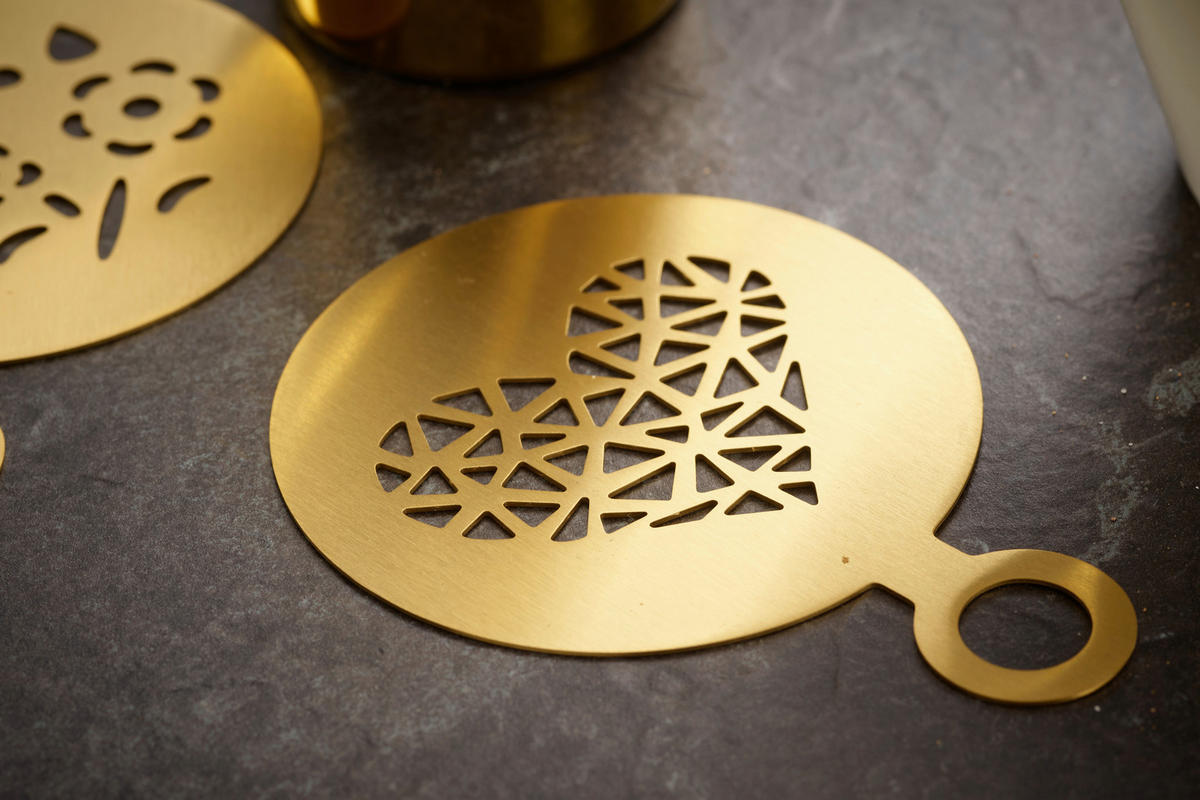 KAFFEESET 23-teilig  - Goldfarben, Design, Metall (10,5cm) - Echtwerk