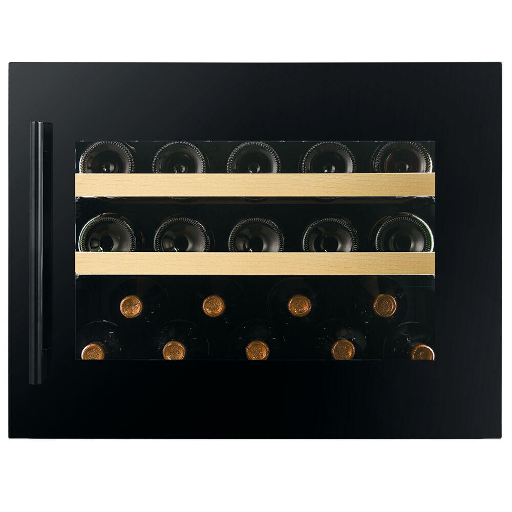 WEINKÜHLSCHRANK DVP-19.50B  - Schwarz, Basics, Glas/Holz (59/45,5/56,9cm)