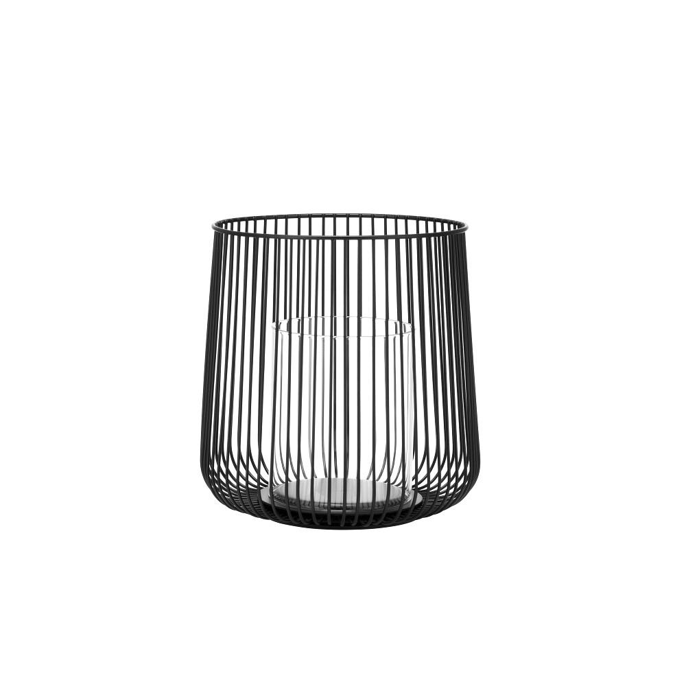 LATERNE - Schwarz, KONVENTIONELL, Metall (14,9/19,5cm) - Blomus