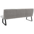 SITZBANK 221/90/70 cm  in Hellgrau  - Hellgrau/Schwarz, Design, Textil/Metall (221/90/70cm) - Dieter Knoll