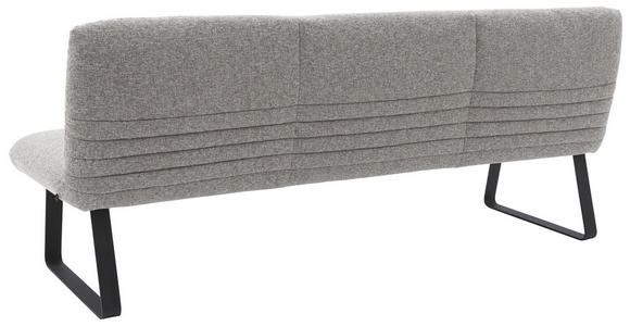 SITZBANK 221/90/70 cm in Hellgrau - Hellgrau/Schwarz, Design, Textil/Metall (221/90/70cm) - Dieter Knoll