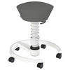 BÜROHOCKER   Grau, Weiss  - Weiss/Grau, Basics, Textil/Metall (55/45,66/55cm) - Aeris