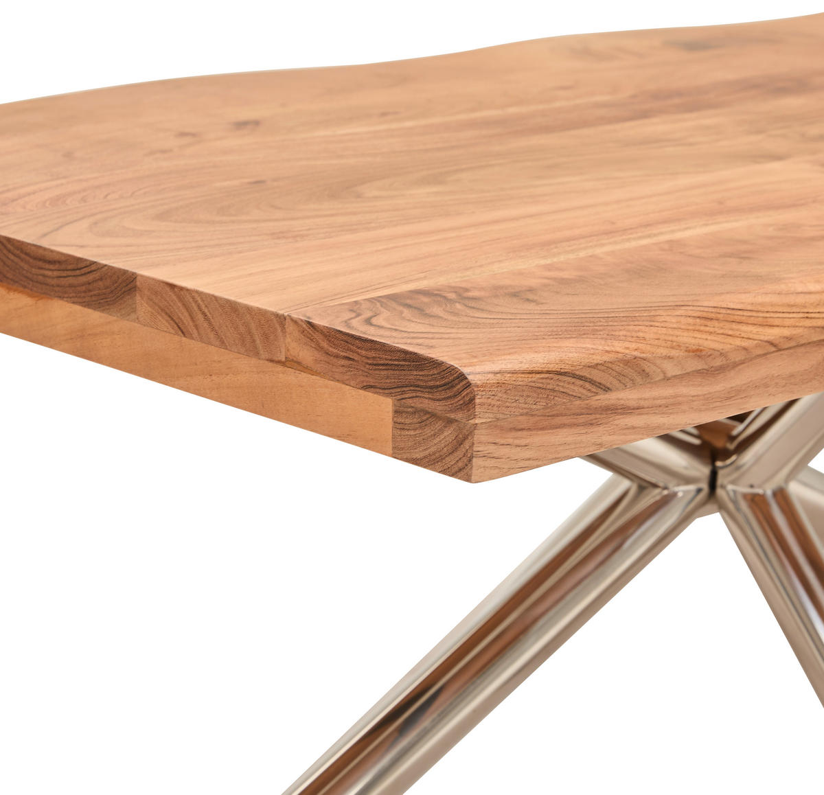 COUCHTISCH Akazie teilmassiv 120/45/70 cm rechteckig Naturfarben  - Naturfarben, Design, Holz/Metall (120/45/70cm) - Livetastic