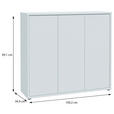 SCHUHSCHRANK Alice Springs  in 109,2/99,1/34,9 cm  - Hellgrau/Grau, MODERN, Holzwerkstoff (109,2/99,1/34,9cm) - Xora