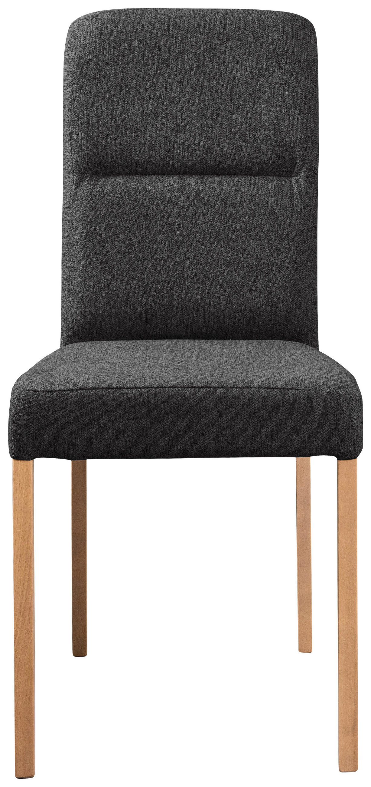 STUHL - Eichefarben/Schwarz, KONVENTIONELL, Holz/Textil (43/91/58cm)