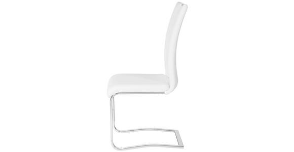 SCHWINGSTUHL in Eisen Lederlook - Chromfarben/Weiß, Design, Textil/Metall (43/100/57cm) - Carryhome