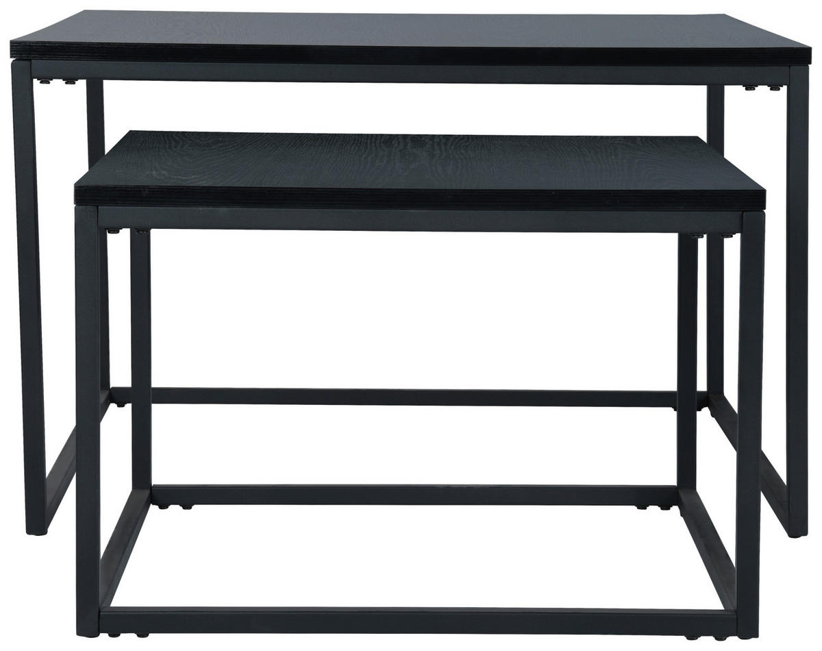MĂSUȚĂ DE CAFEA - negru, Design, metal/material pe bază de lemn (80/60/50/40/80/60cm) - MID.YOU