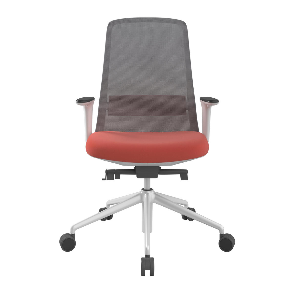 DREHSTUHL Grau, Orange, Weiß  - Orange/Weiß, MODERN, Kunststoff/Textil (70/103-115/70cm)
