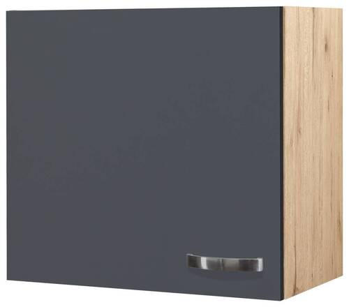 KÜCHENOBERSCHRANK 60/54/32 cm  in Dunkelgrau, Eiche San Remo  - Edelstahlfarben/Dunkelgrau, MODERN, Holzwerkstoff/Metall (60/54/32cm) - FlexWell