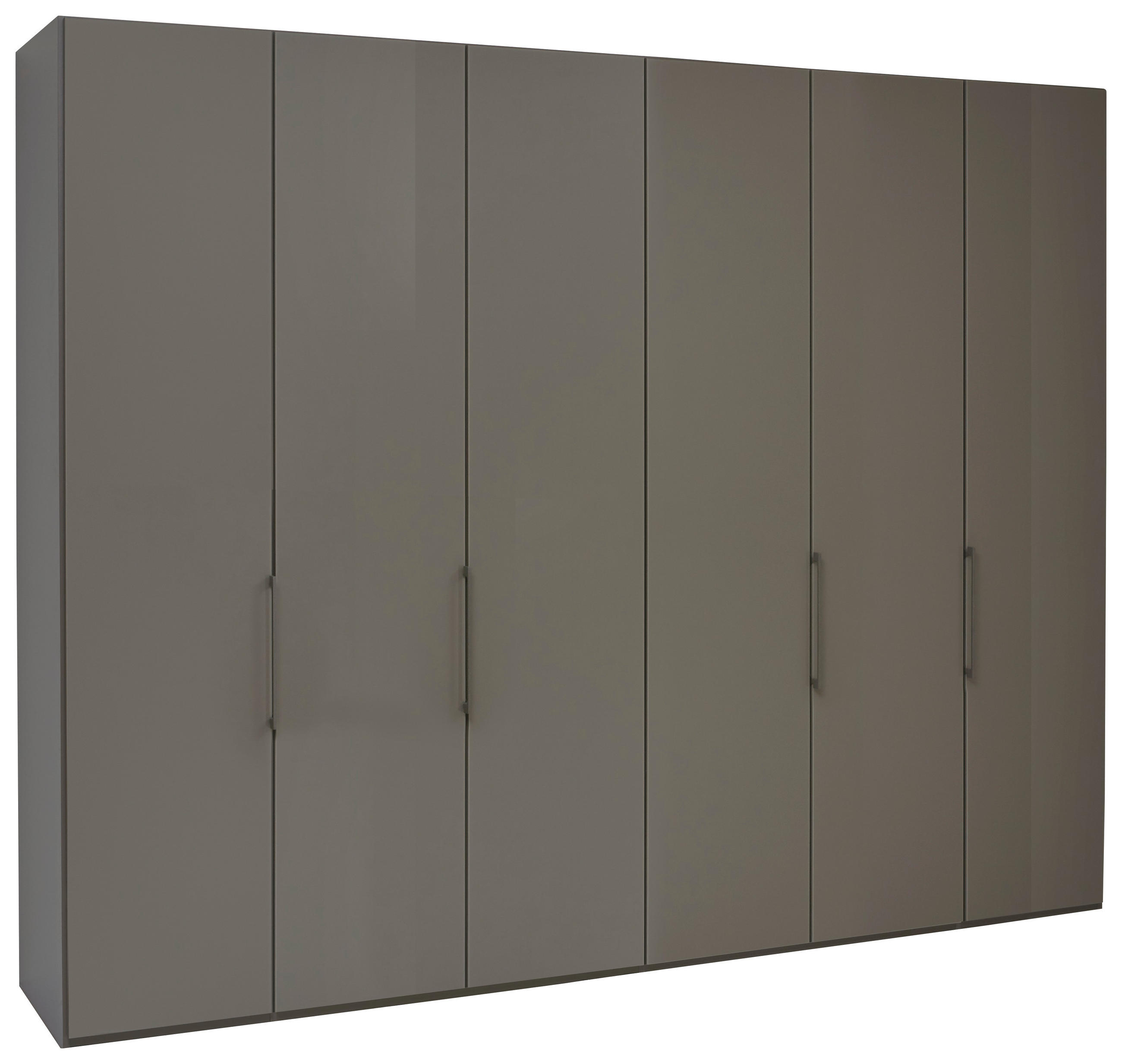 DREHTÜRENSCHRANK in Graubraun  - Graubraun, Konventionell, Glas/Holzwerkstoff (300/216/58cm) - Dieter Knoll