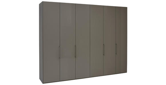 DREHTÜRENSCHRANK in Graubraun - Graubraun, KONVENTIONELL, Glas/Holzwerkstoff (300/216/58cm) - Dieter Knoll