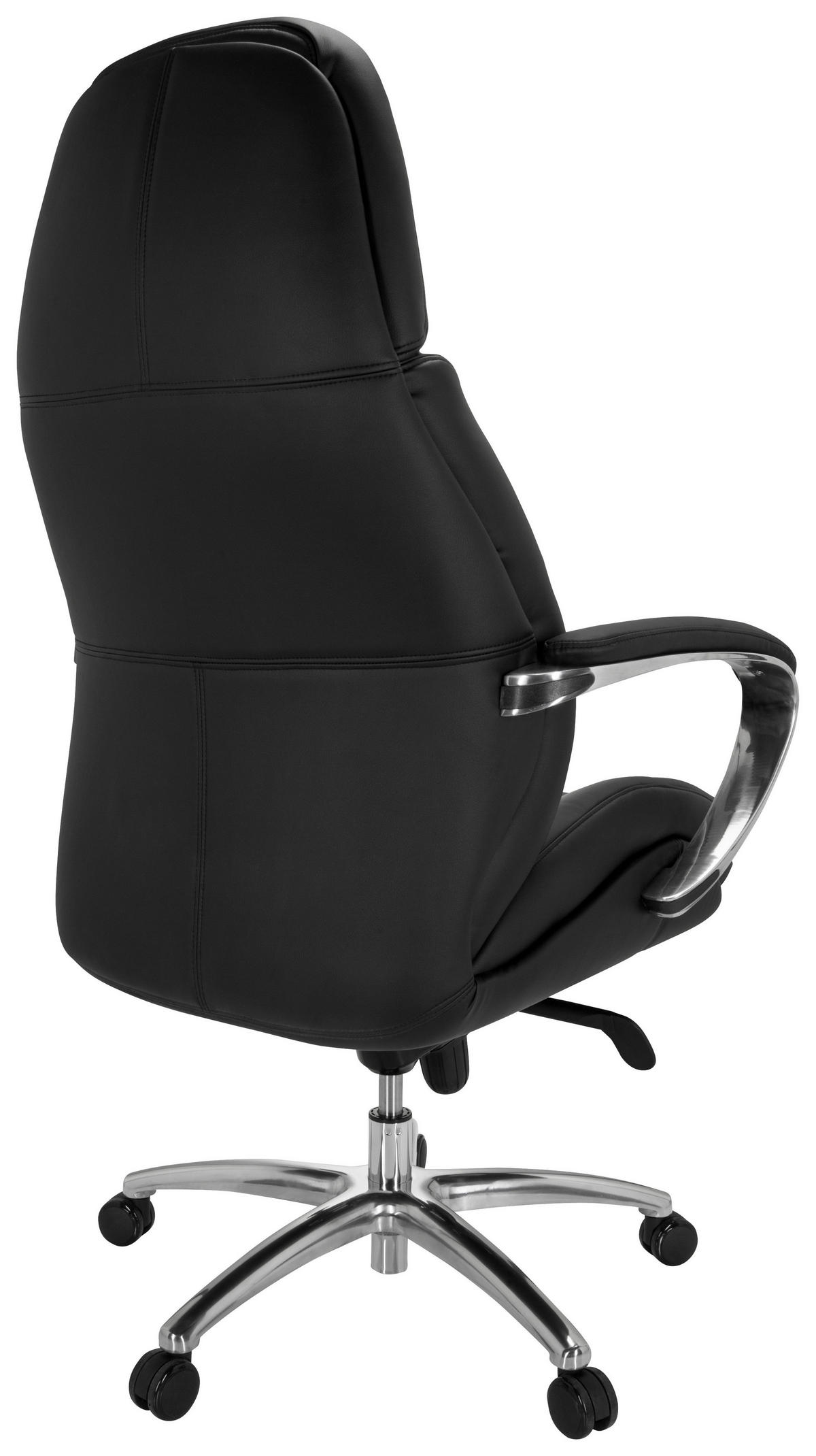 PISARNIŠKI STOL tekstil črna  - srebrne barve/črna, Moderno, kovina/umetna masa (73/137/73cm) - MID.YOU