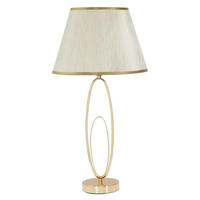 TISCHLEUCHTE 30/58 cm  - Goldfarben/Creme, Trend, Textil/Metall (30/58cm) - Mauro Ferretti