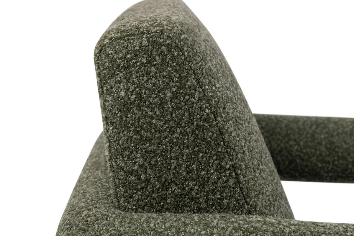 SESSEL in Bouclé Grün  - Grün, Design, Holz/Textil (78/90/73cm) - Livetastic