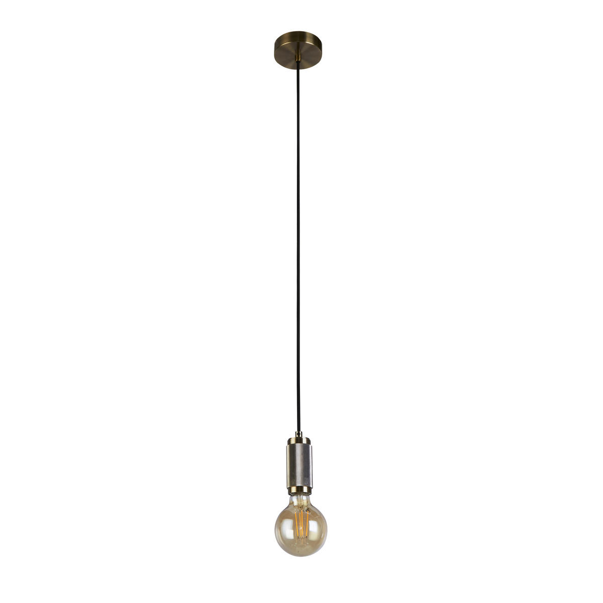 PENDELLEUCHTE 10/300 cm  - Messingfarben, KONVENTIONELL, Metall (10/300cm) - Searchlight