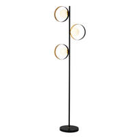 STEHLEUCHTE 39/23/149 cm    - Schwarz, Design, Glas/Metall (39/23/149cm) - Searchlight
