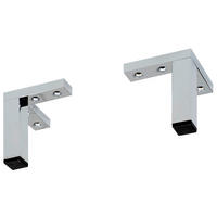 FUßSET  10 cm  - Chromfarben, Basics, Kunststoff (10cm) - Xora