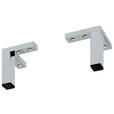 FUßSET  10 cm  - Chromfarben, Basics, Kunststoff (10cm) - Xora