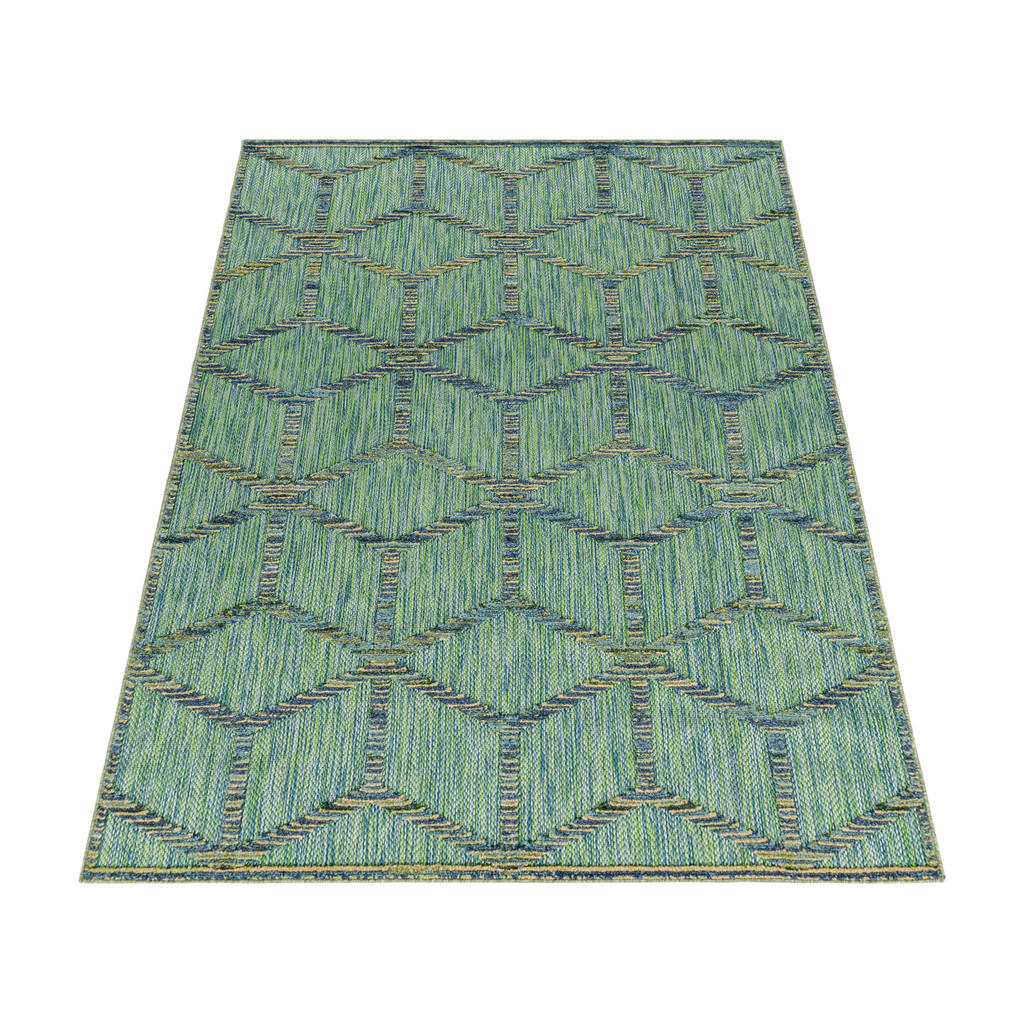 Thumbnail - Novel Läufer Bahama, Grün, Textil, Graphik, rechteckig, 80x250 cm, Oeko-Tex® Standard 100, für Fußbodenheizung geeignet,...