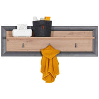 WANDBOARD Benton  - Eichefarben/Dunkelgrau, Natur, Holzwerkstoff (106,2/33,5/21,6cm) - My Baby Lou