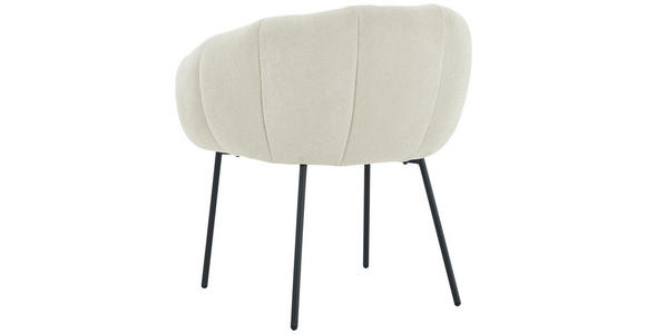 ARMLEHNSTUHL  Stoffauswahl Struktur  - Beige/Schwarz, Design, Textil/Metall (66/78/72cm) - Carryhome