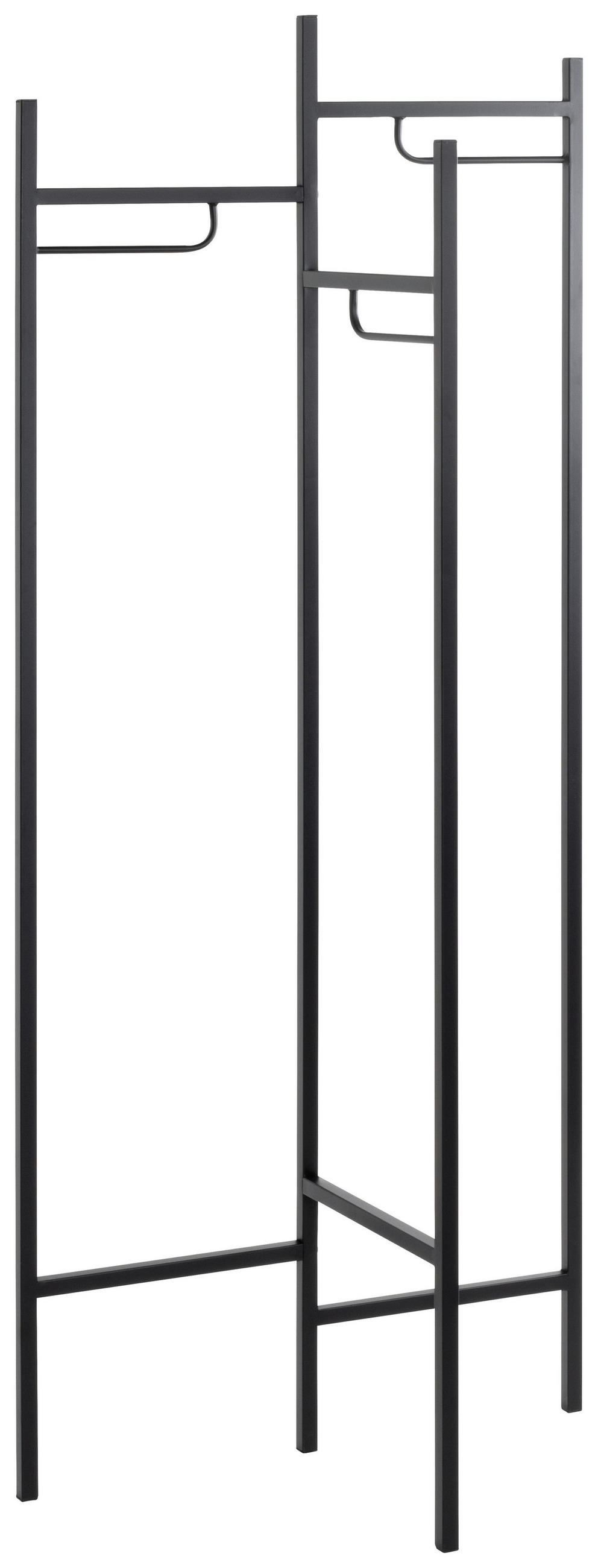 KLEIDERSTÄNDER in Schwarz 70/170/36 cm   - Schwarz, Design, Metall (70/170/36cm)