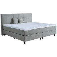 BOXSPRINGBETT 220/200 cm  in Taupe  - Taupe/Schwarz, LIFESTYLE, Holz/Textil (220/200cm) - home24