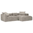 ECKSOFA  in Chenille Braun  276/170 cm  - Schwarz/Braun, KONVENTIONELL, Kunststoff/Textil (276/170cm) - Carryhome