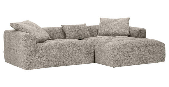 ECKSOFA  in Chenille Braun  276/170 cm  - Schwarz/Braun, KONVENTIONELL, Kunststoff/Textil (276/170cm) - Carryhome