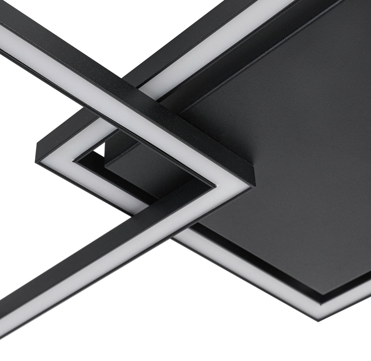 LED PLAFONJERA  - bela/crna, Trendi, metal/plastika (63/27,5/4,7cm) - Novel