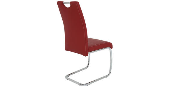 SCHWINGSTUHL in Lederlook - Chromfarben/Bordeaux, Design, Textil/Metall (43/98/59cm) - Carryhome