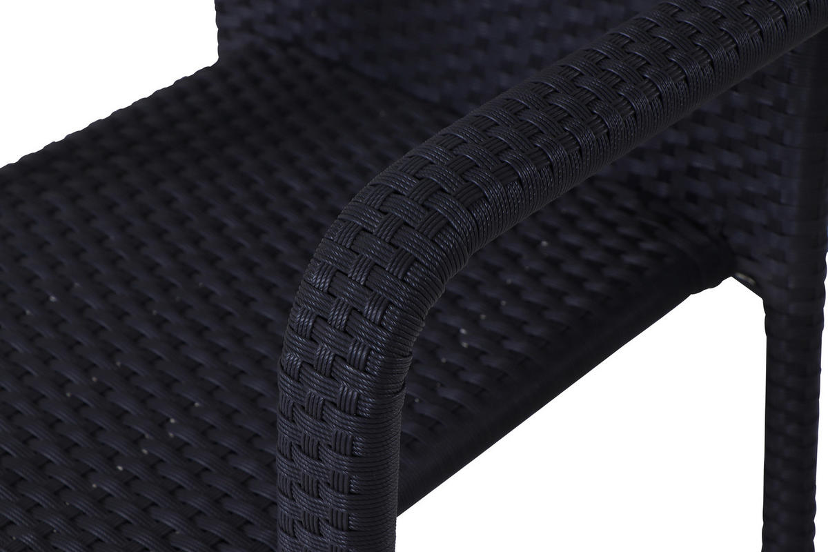 STAPELSESSEL - Schwarz, MODERN, Kunststoff/Metall (56/83/60cm) - Siena Garden