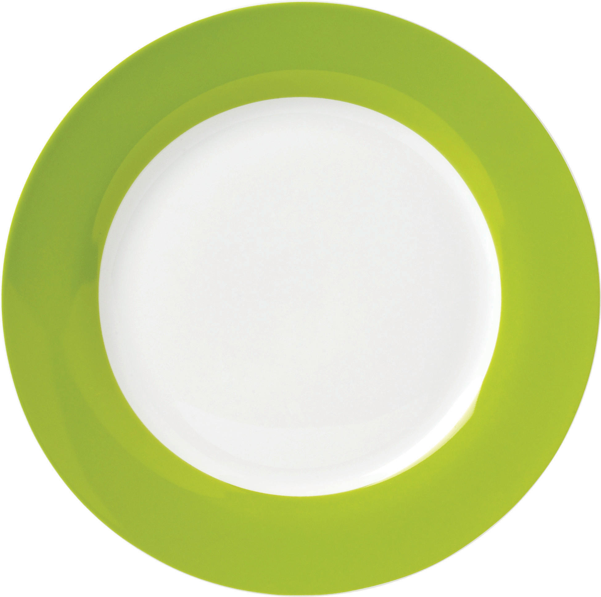 SPEISETELLERSET VARIO 6-teilig - Weiß/Grün, Basics, Keramik (26,5cm) - Van Well