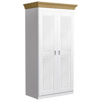 DREHTÜRENSCHRANK 108/210/64 cm,  in Weiß, Laugenfarbig, 2-türig  - Laugenfarbig/Weiß, ROMANTIK / LANDHAUS, Holz/Holzwerkstoff (108/210/64cm) - Boxxx